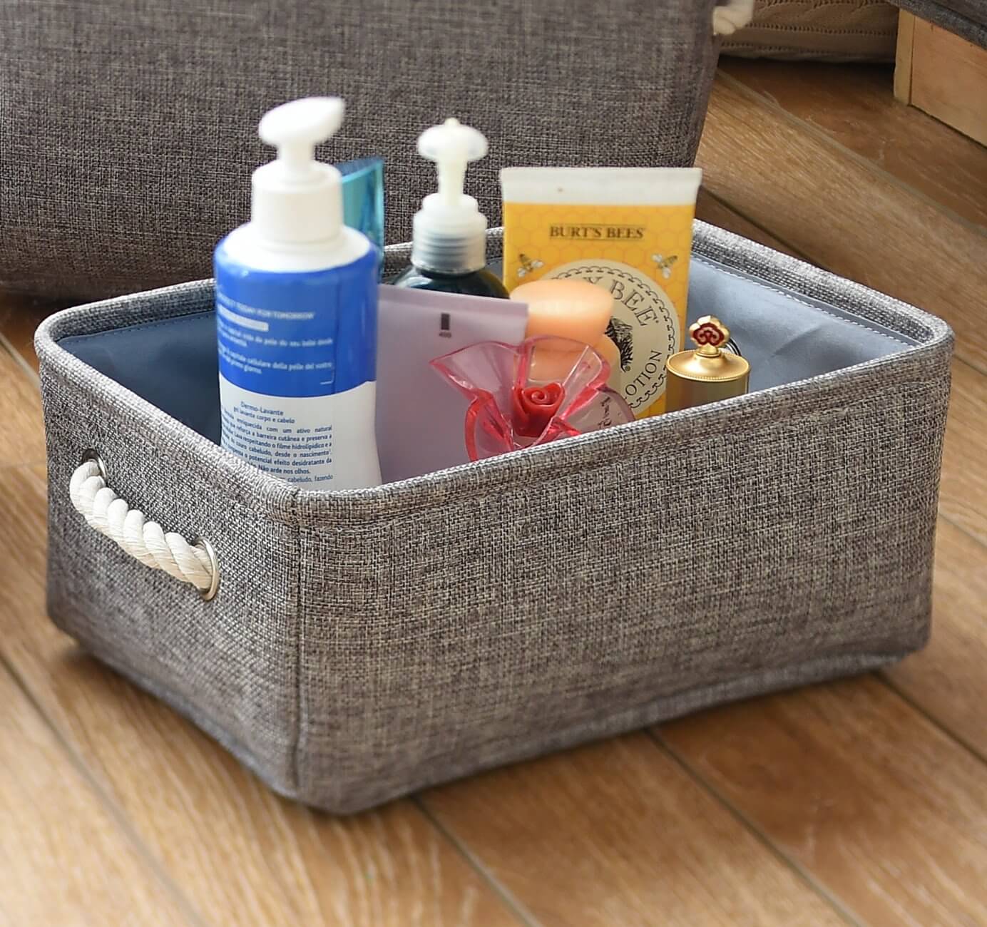 Fabric Storage Boxes | Premium Canvas | Grey | 3 Pack