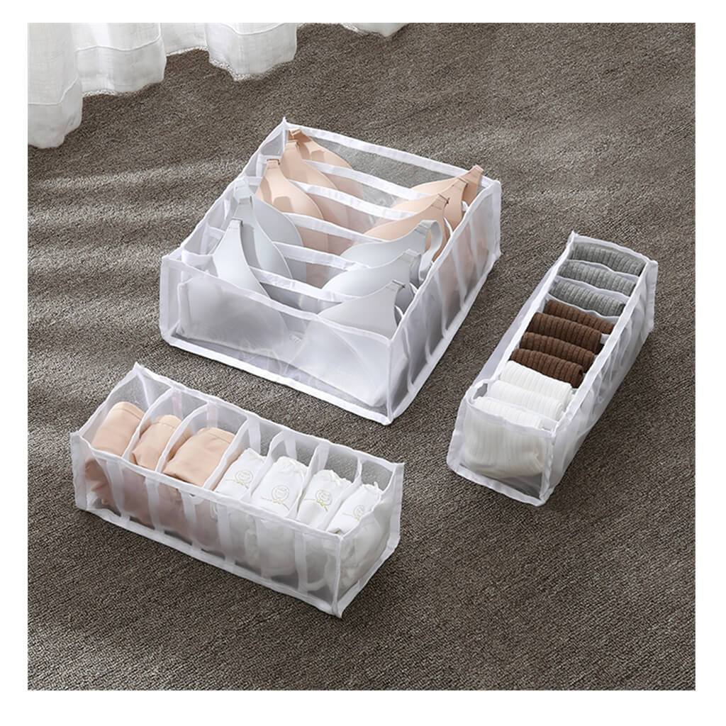 Drawer Organizers | Transparent Nylon | Set of 3