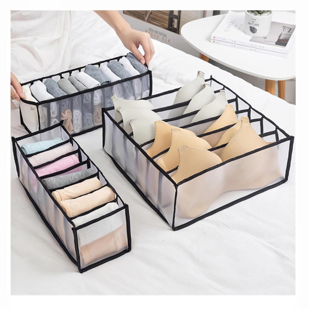 Drawer Organizers | Transparent Nylon | Set of 3