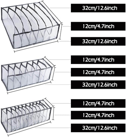Drawer Organizers | Transparent Nylon | Set of 3