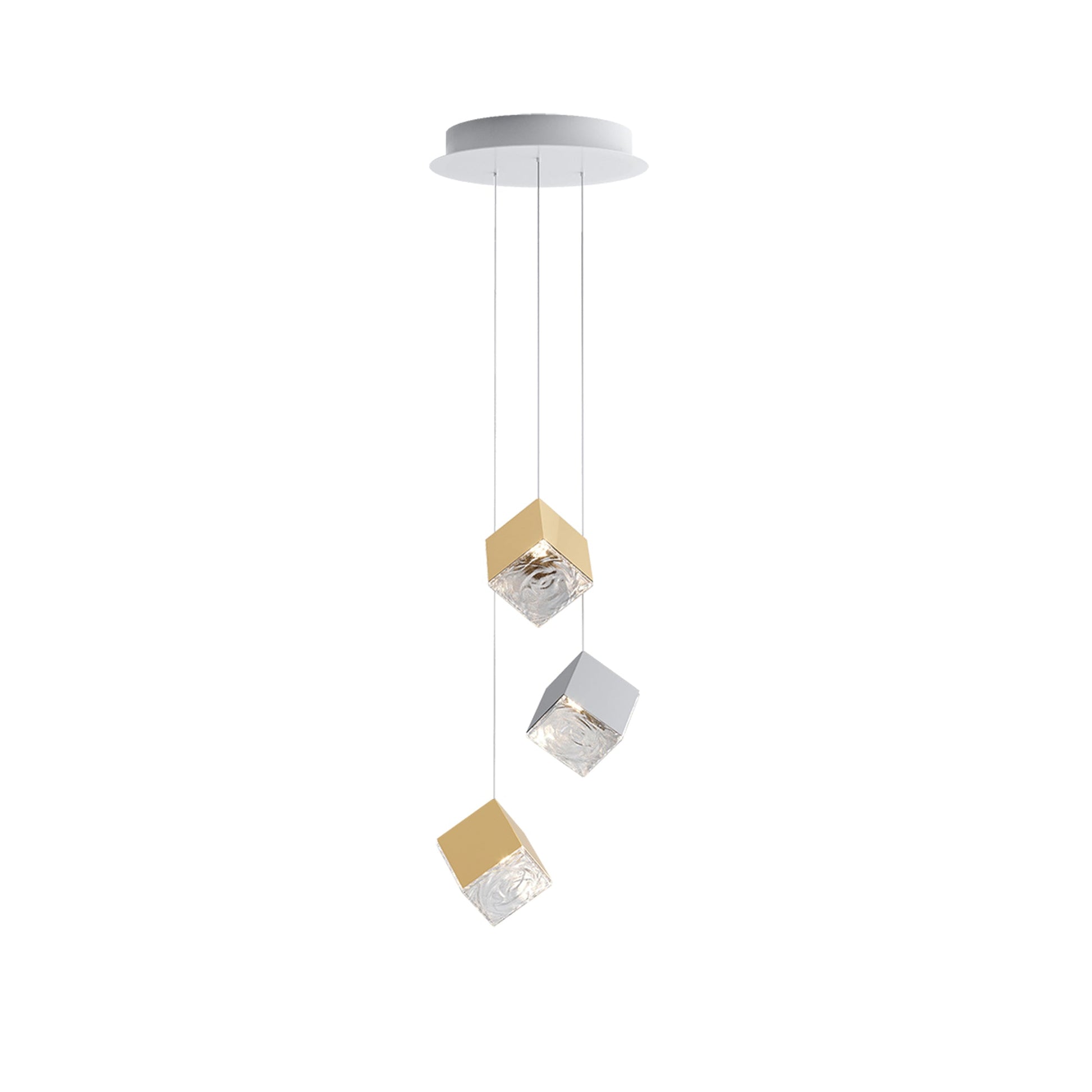 Square Art Glass Chandelier