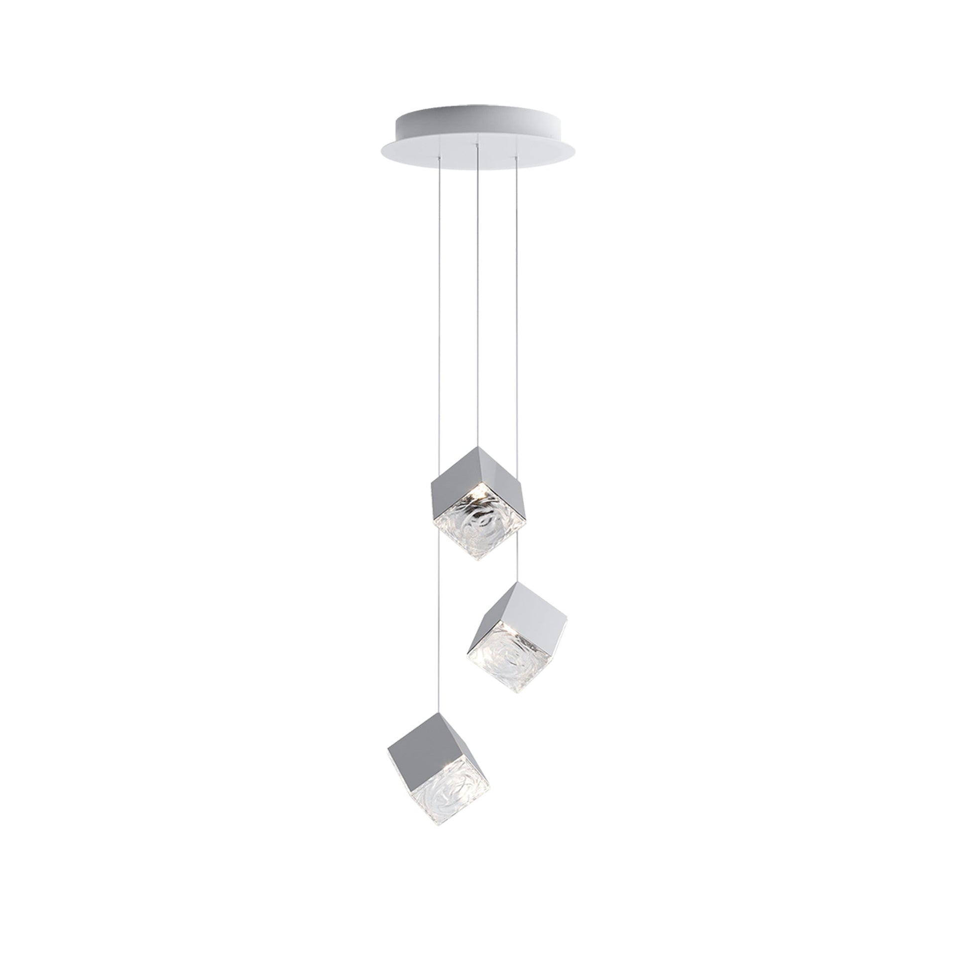Square Art Glass Chandelier