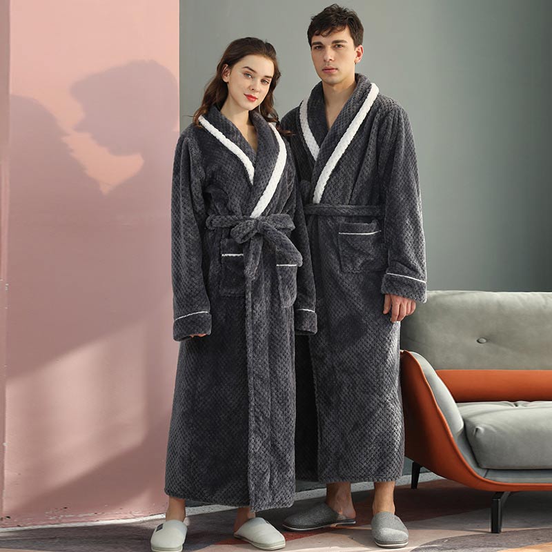 Thick Fleece Bathrobe | Skin-Friendly Material | Playful Prints