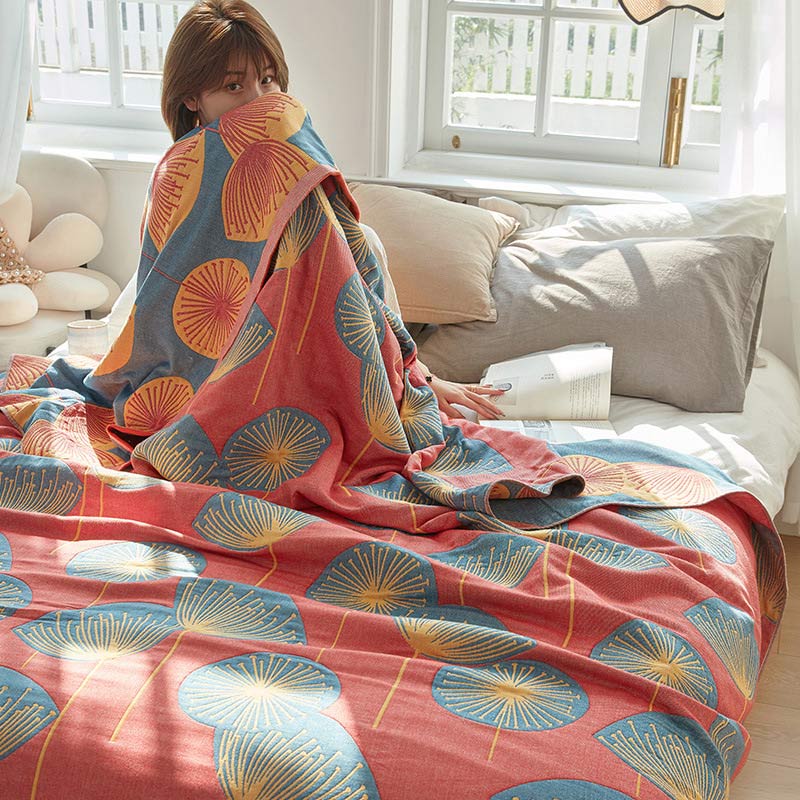 Dandelion Print Quilt | 100% Organic Cotton | King Size