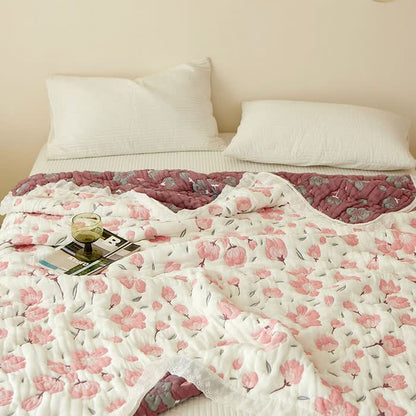 Peach Blossom Quilt | Bamboo Fiber | Full/Queen Size
