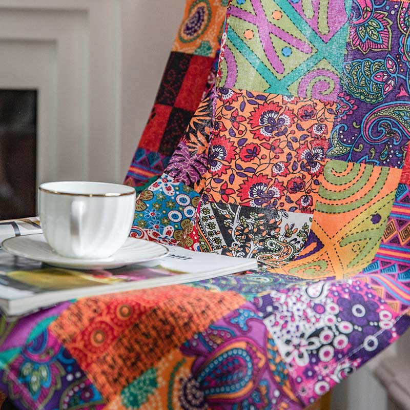 Boho Window Curtains | Cotton & Linen | Semi-Blackout