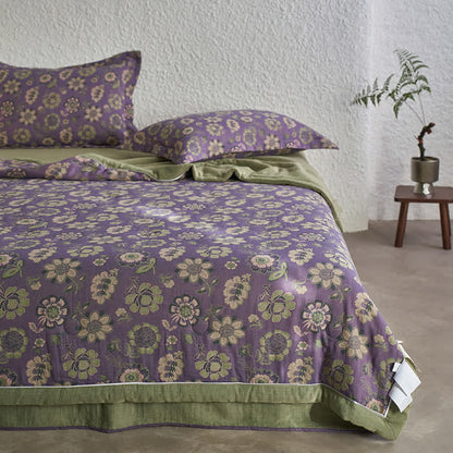 Floral Quilt Set | 100% Organic Cotton | Queen Size