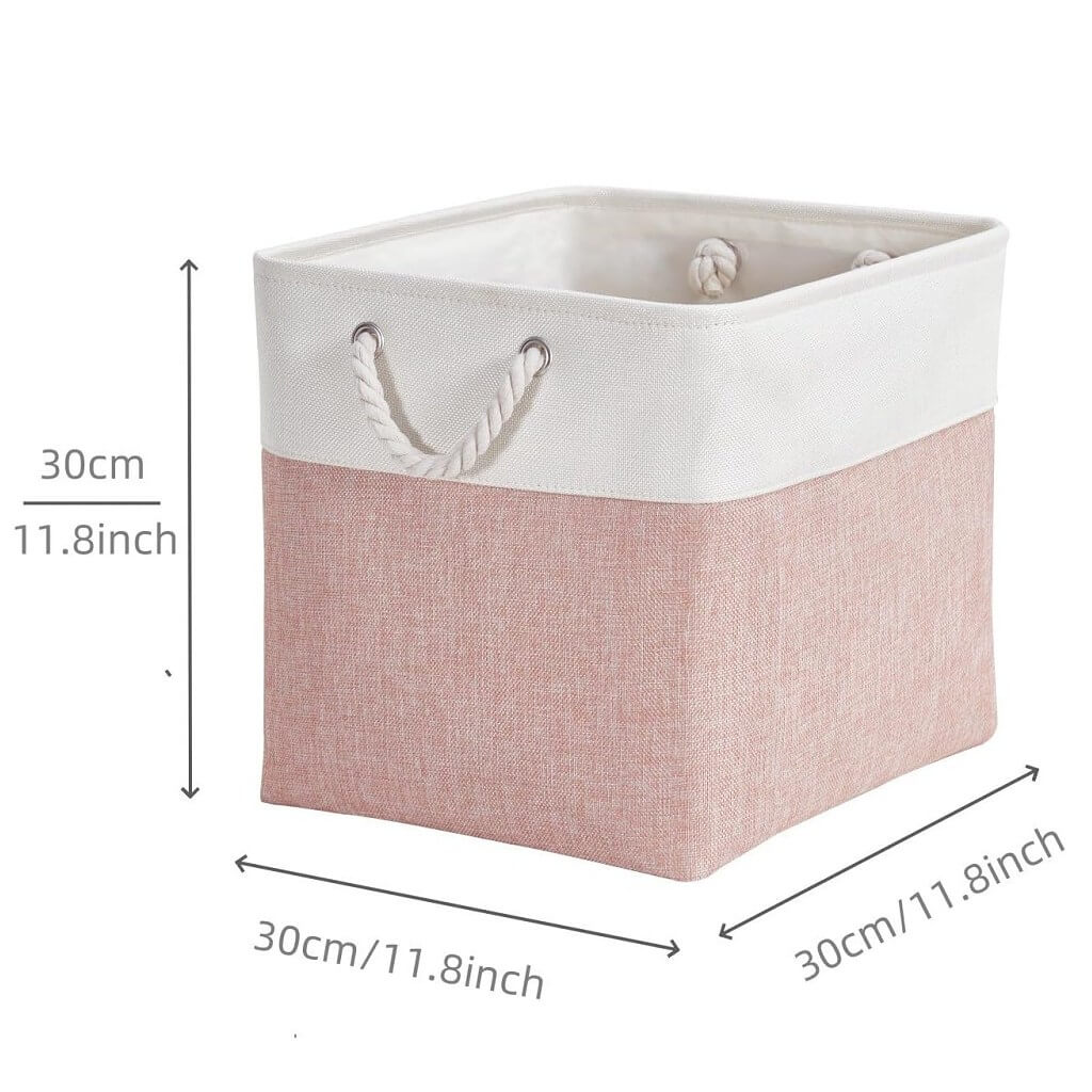 Fabric Storage Baskets | Set of 3 | 30cm Cube
