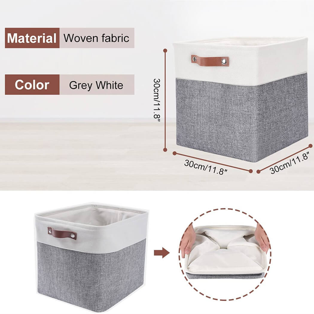 Fabric Storage Baskets | Set of 3 | 30cm Cube