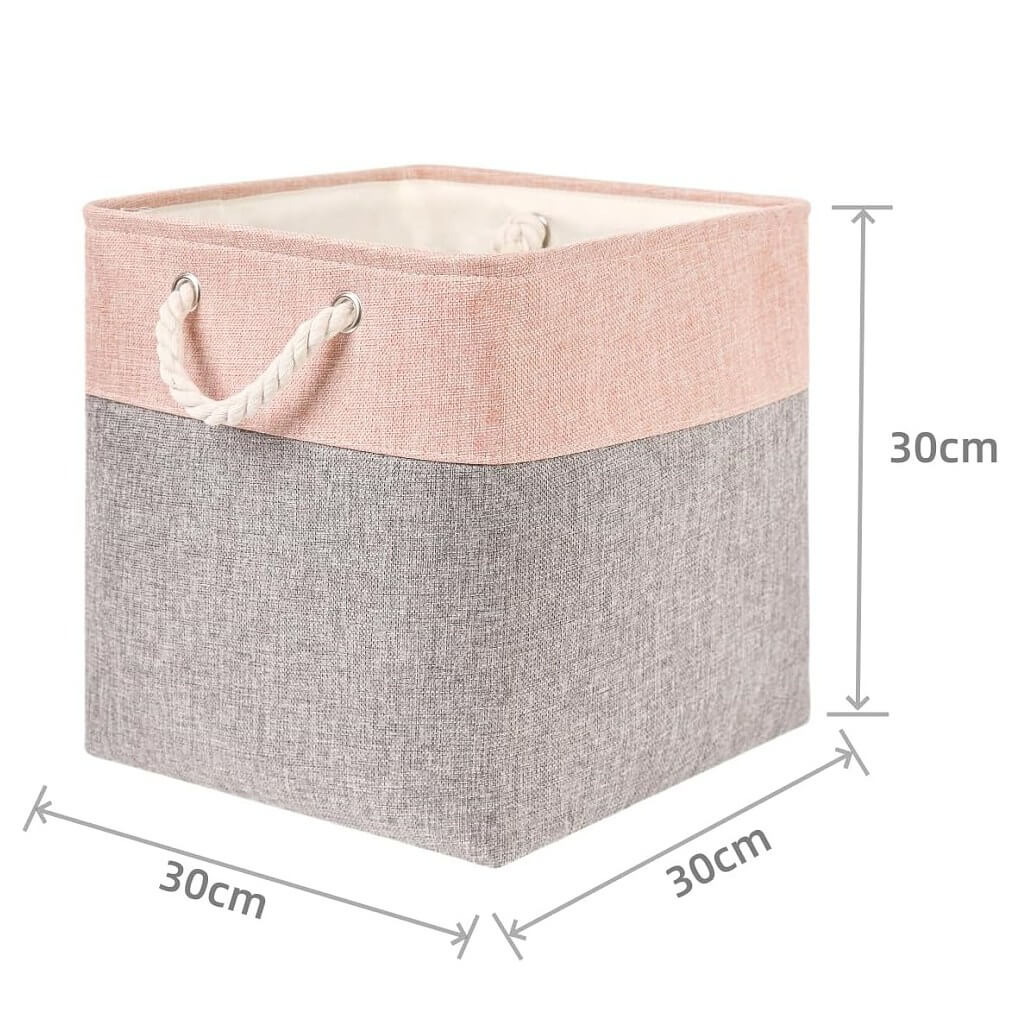 Fabric Storage Baskets | Set of 3 | 30cm Cube
