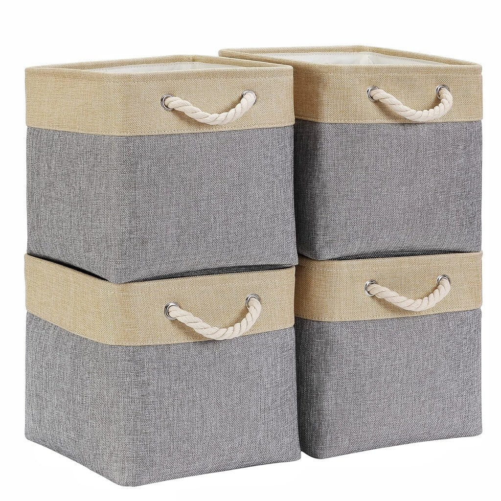 Fabric Storage Baskets | Set of 3 | 30cm Cube
