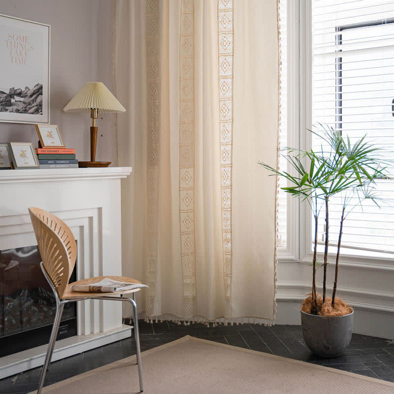 Light Filtering Curtain | Cotton Linen | Beige