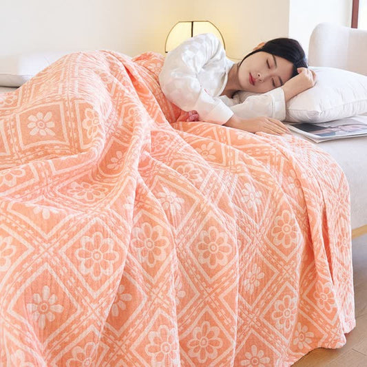 Cotton Gauze Jacquard Quilt | 100% Organic Cotton | Full/Queen Size