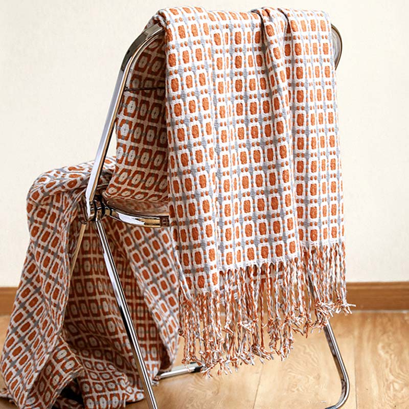 Sofa Blanket | Breathable Acrylic Fiber | Elegant Tassels