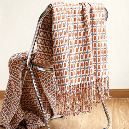 Sofa Blanket | Breathable Acrylic Fiber | Elegant Tassels