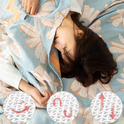 Daisy Printed Reversible Quilt | 100% Organic Cotton | Full/Queen Size