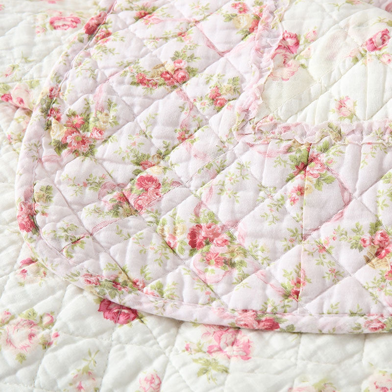 Pure Cotton Quilt | Floral Patchwork Design | Full Size 59"W x 79"L