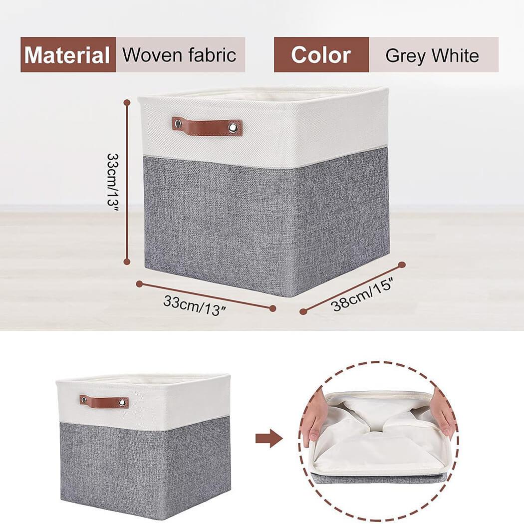 Storage Boxes | Canvas & EVA | Large 41.6L, 13"x15"x13"