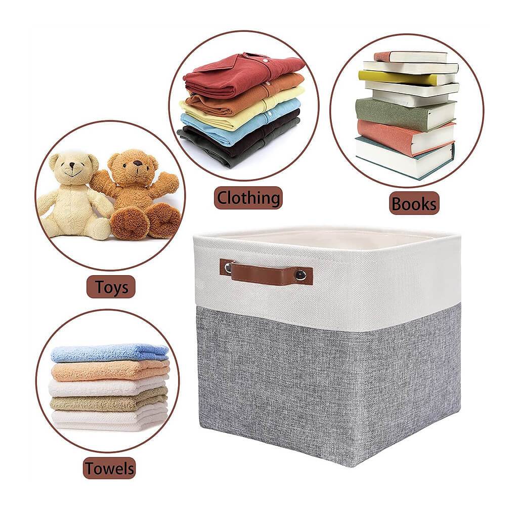 Storage Boxes | Canvas & EVA | Large 41.6L, 13"x15"x13"