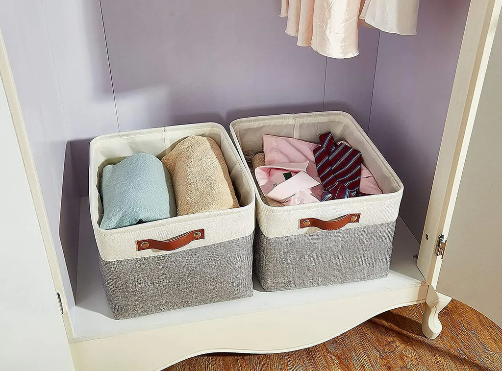 Storage Boxes | Canvas & EVA | Large 41.6L, 13"x15"x13"