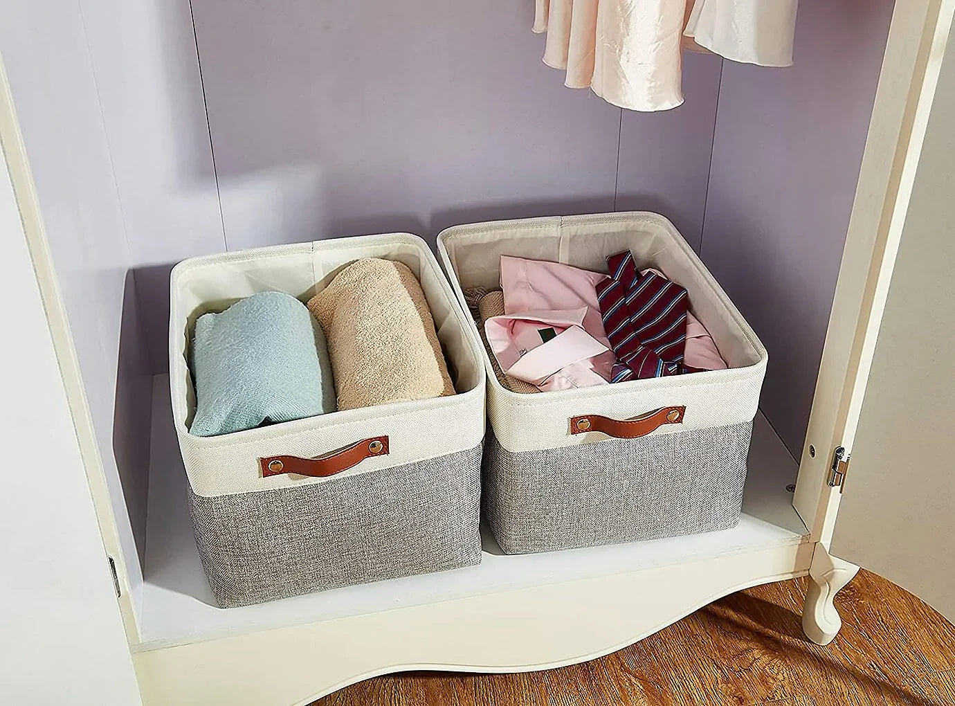 Storage Boxes | Canvas & EVA | Large 41.6L, 13"x15"x13"