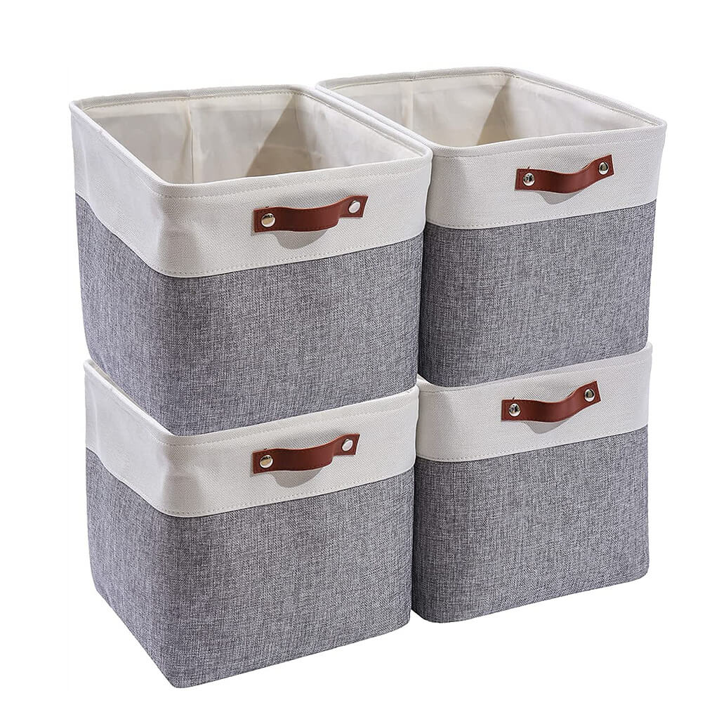 Storage Boxes | Canvas & EVA | Large 41.6L, 13"x15"x13"