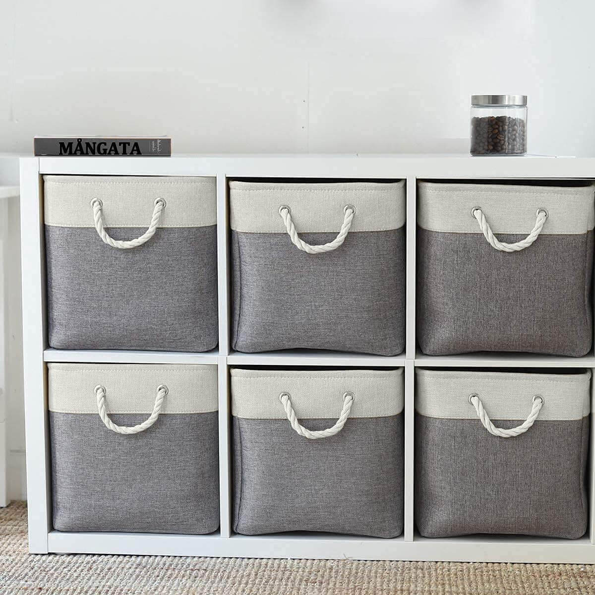 Storage Boxes | Canvas & EVA | Large 41.6L, 13"x15"x13"