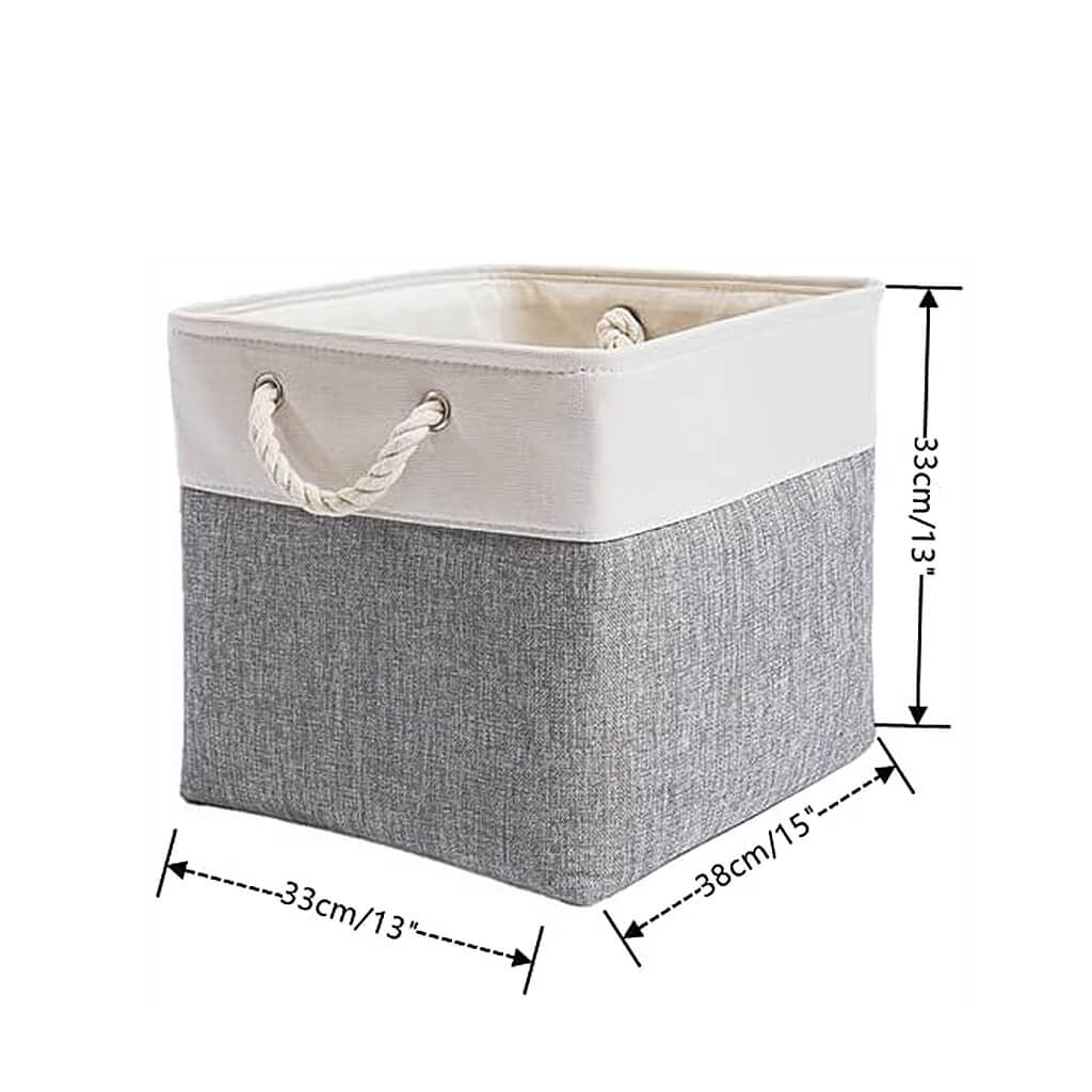 Storage Boxes | Canvas & EVA | Large 41.6L, 13"x15"x13"