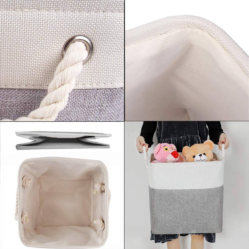 Storage Boxes | Canvas & EVA | Large 41.6L, 13"x15"x13"