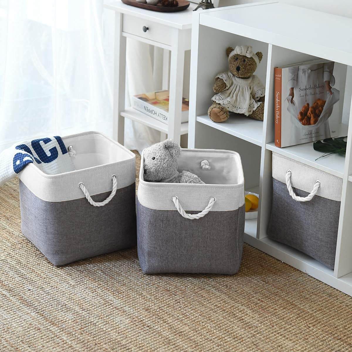 Storage Boxes | Canvas & EVA | Large 41.6L, 13"x15"x13"