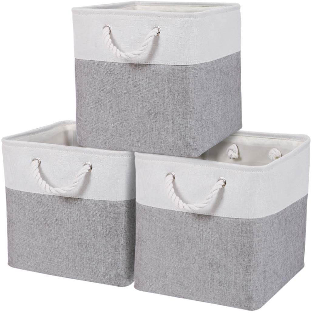 Canvas Storage Cube Box | High-Quality Fabric | 3 Pack