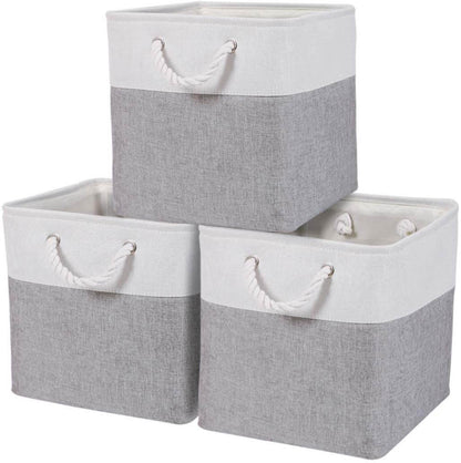Canvas Storage Cube Box | High-Quality Fabric | 3 Pack