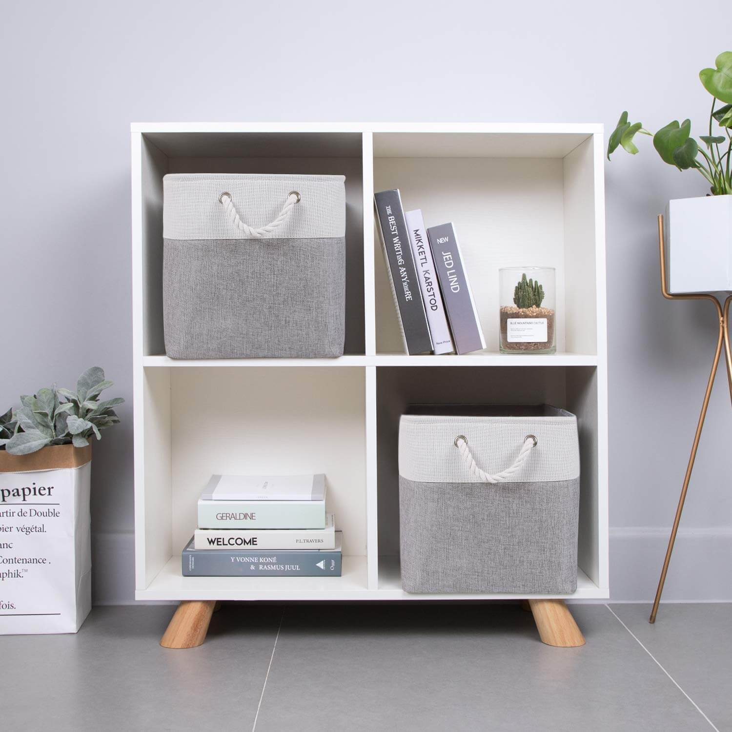 Canvas Storage Cube Box | High-Quality Fabric | 3 Pack