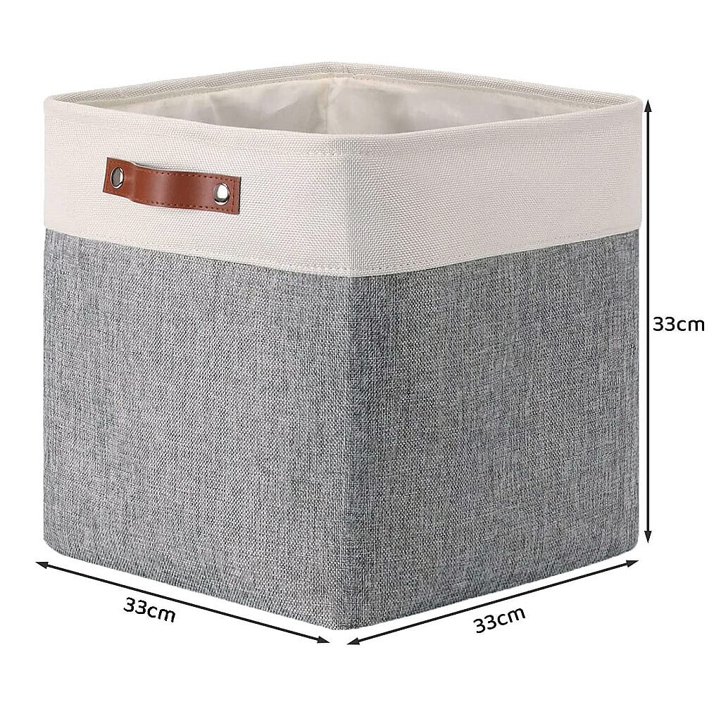 Canvas Storage Cube Box | High-Quality Fabric | 3 Pack
