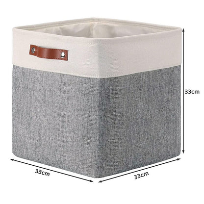 Canvas Storage Cube Box | High-Quality Fabric | 3 Pack