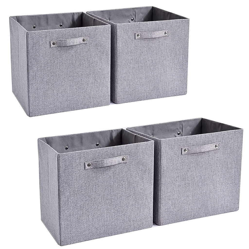 Cube Storage Box | Sturdy Cardboard | Grey | 33x33x33 cm