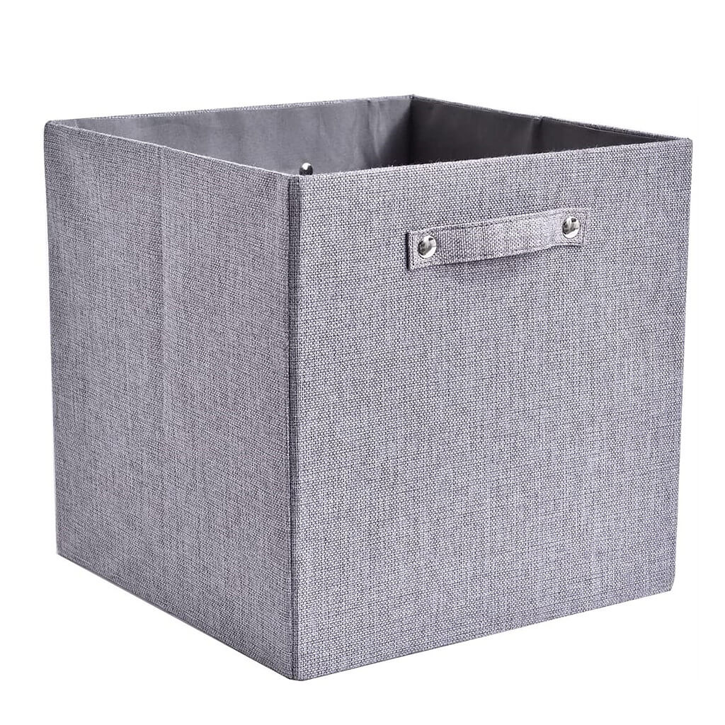 Cube Storage Box | Sturdy Cardboard | Grey | 33x33x33 cm