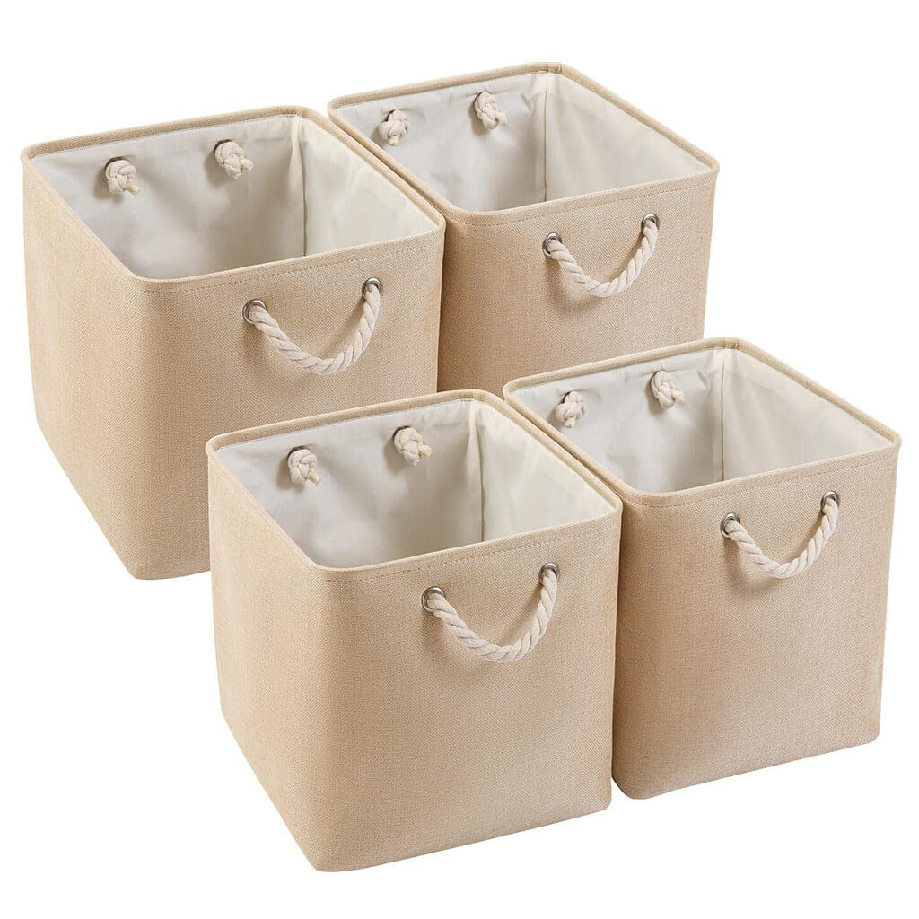 Canvas Storage Boxes | Beige | Set of 3