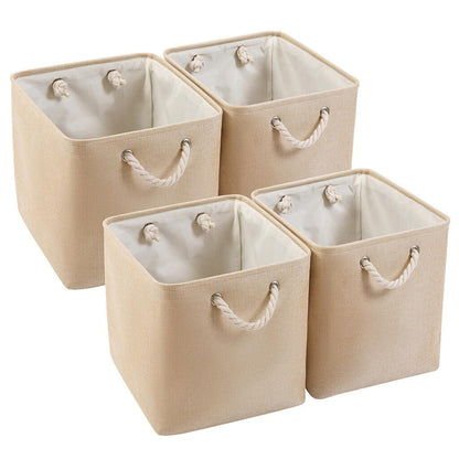 Canvas Storage Boxes | Beige | Set of 3
