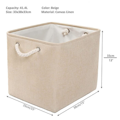 Canvas Storage Boxes | Beige | Set of 3