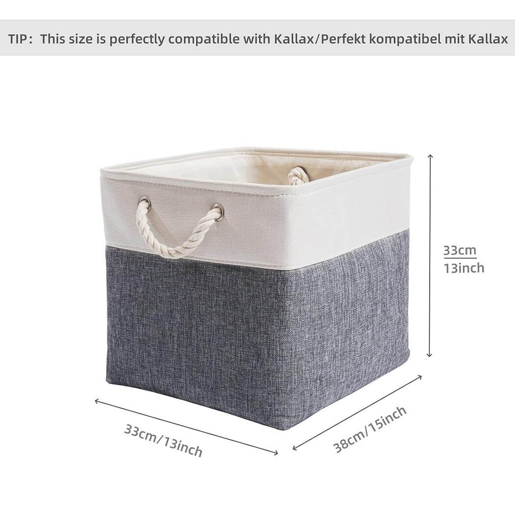 Storage Boxes | Canvas & EVA | Large 41.6L, 13"x15"x13"