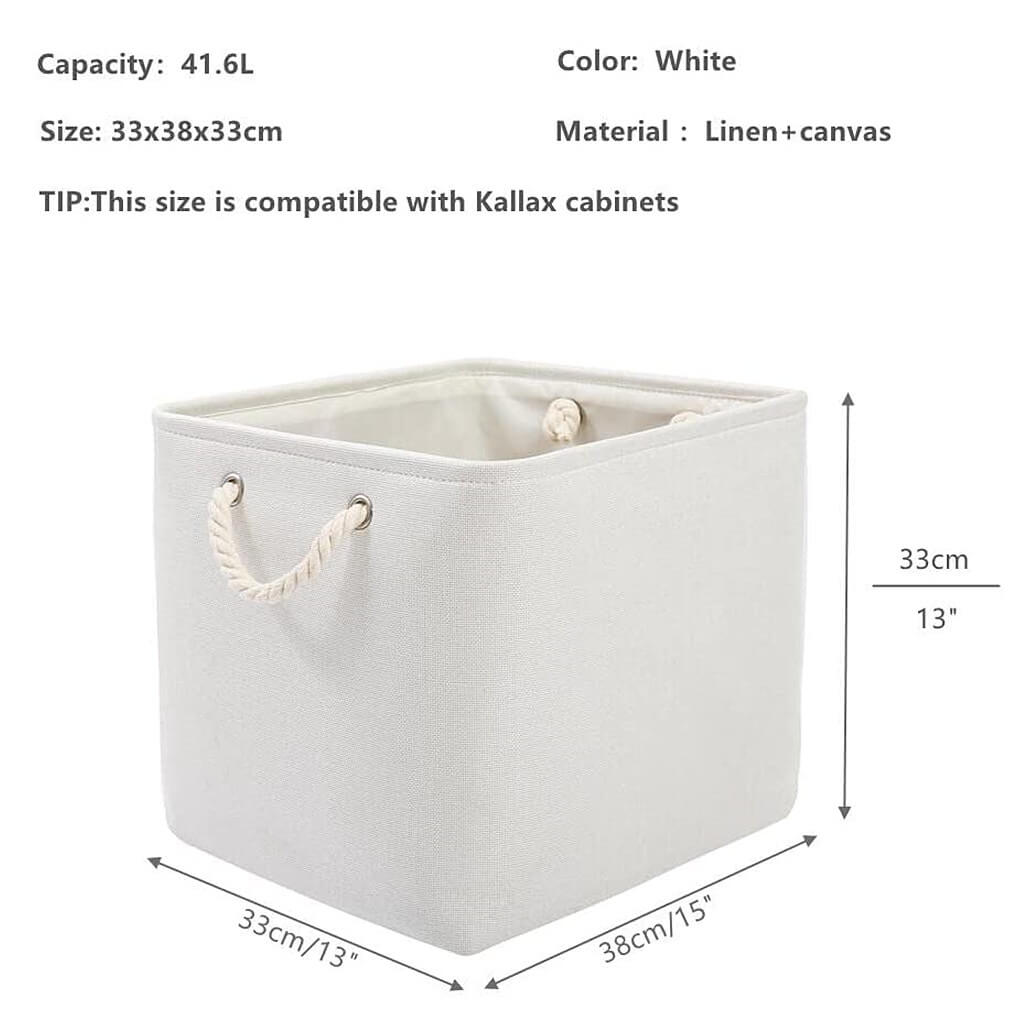 Storage Boxes | Canvas & EVA | Large 41.6L, 13"x15"x13"