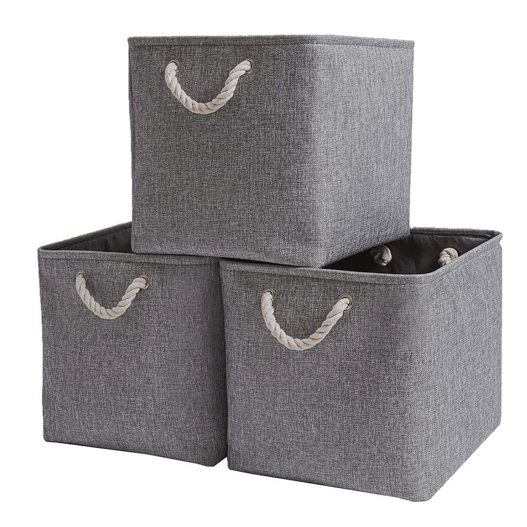 Storage Boxes | Canvas & EVA | Large 41.6L, 13"x15"x13"