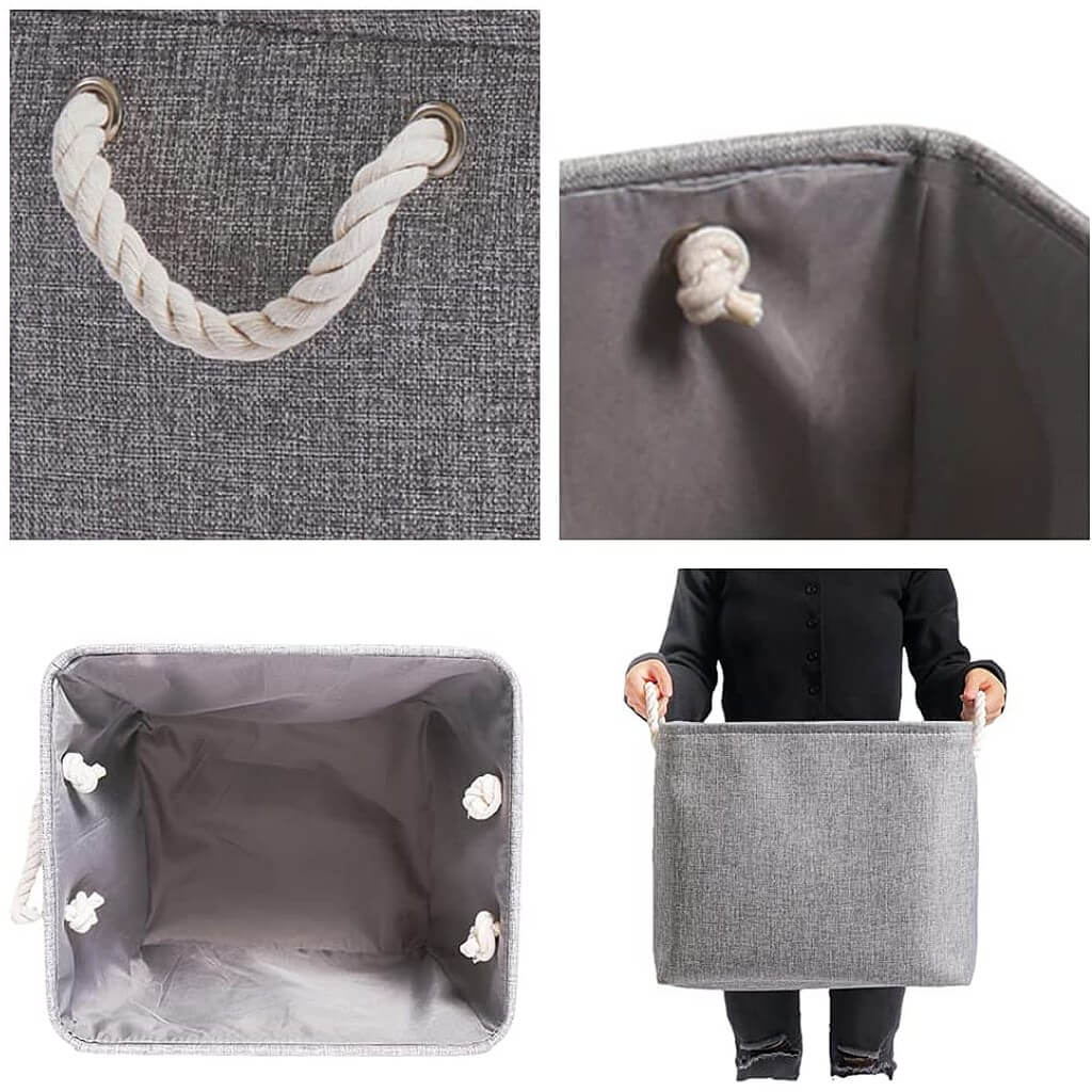 Storage Boxes | Canvas & EVA | Large 41.6L, 13"x15"x13"