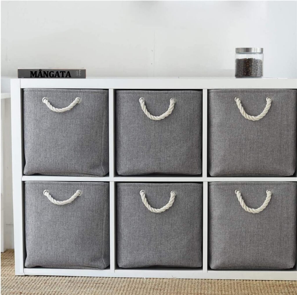 Storage Boxes | Canvas & EVA | Large 41.6L, 13"x15"x13"