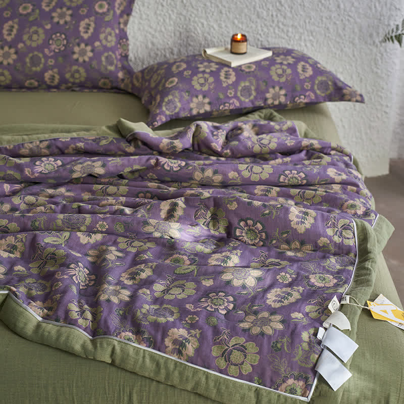 Floral Quilt Set | 100% Organic Cotton | Queen Size