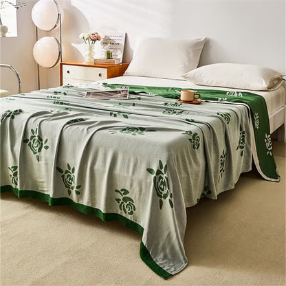 Bamboo Fiber Quilt | Rose Jacquard Design | Full/Queen Size