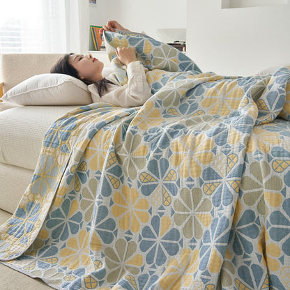 Floral Summer Quilt | 100% Organic Cotton | Full/Queen Size
