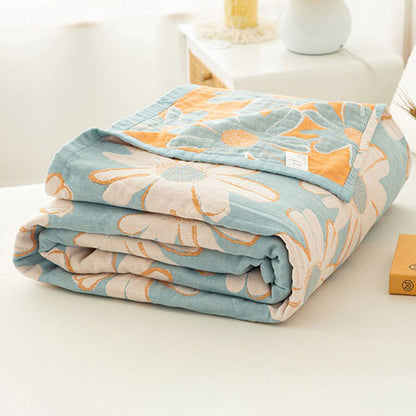 Daisy Printed Reversible Quilt | 100% Organic Cotton | Full/Queen Size