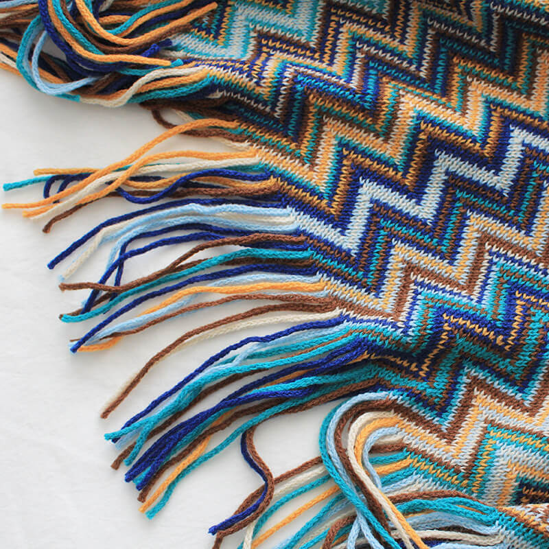 Striped Tassel Blanket | Soft Acrylic Fiber | Multiple Sizes